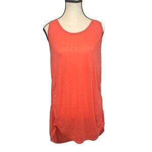 Athleta Yogini Racerback CORAL Tank Top Active Gym Work Out Stretch Flowy Sz M
